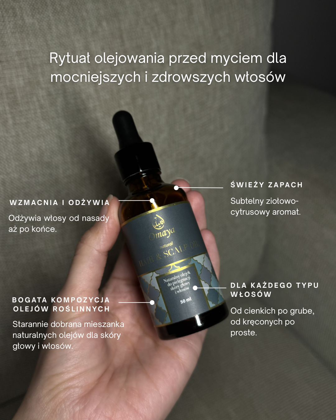 Omaya Hair Oil - olejek do skóry głowy i włosów